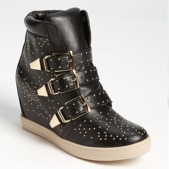 steve madden studded wedge sneakers